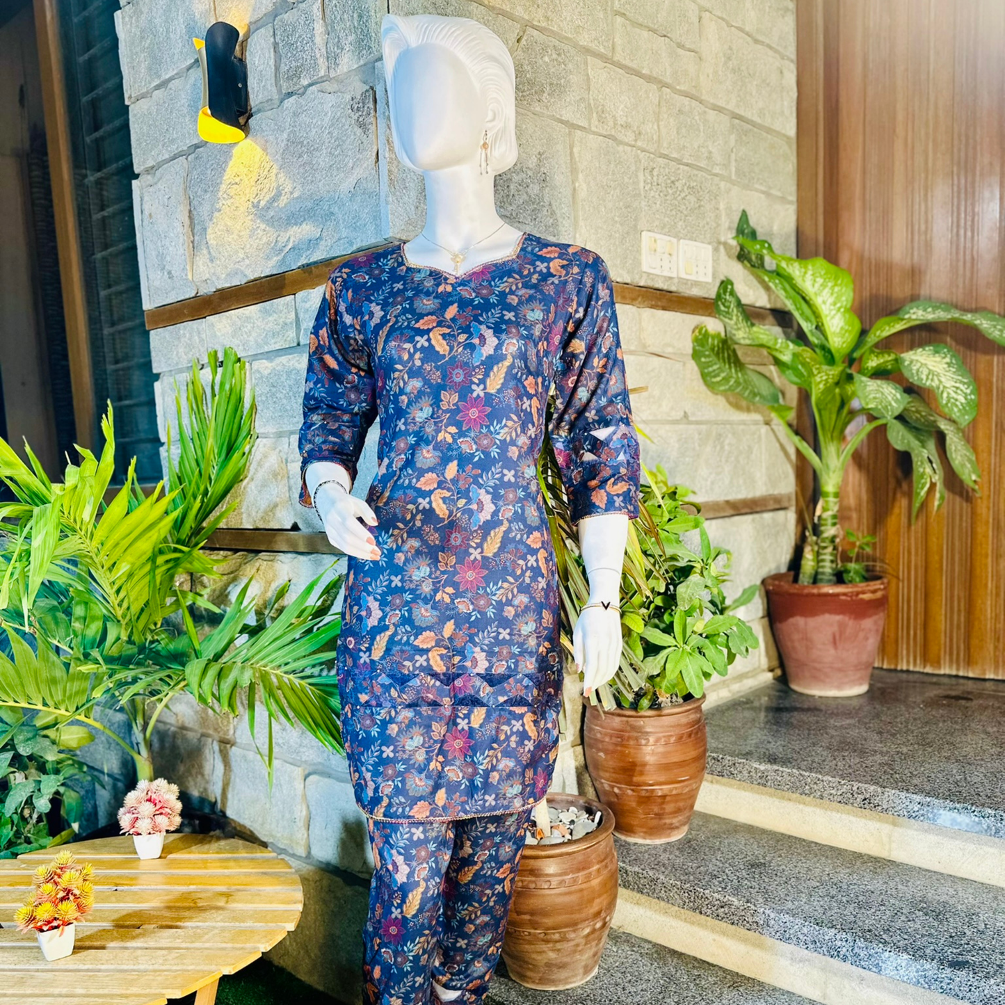Stitched Digital Printed Dhanak |Three-Piece Suit | Multi-Season Party Wear