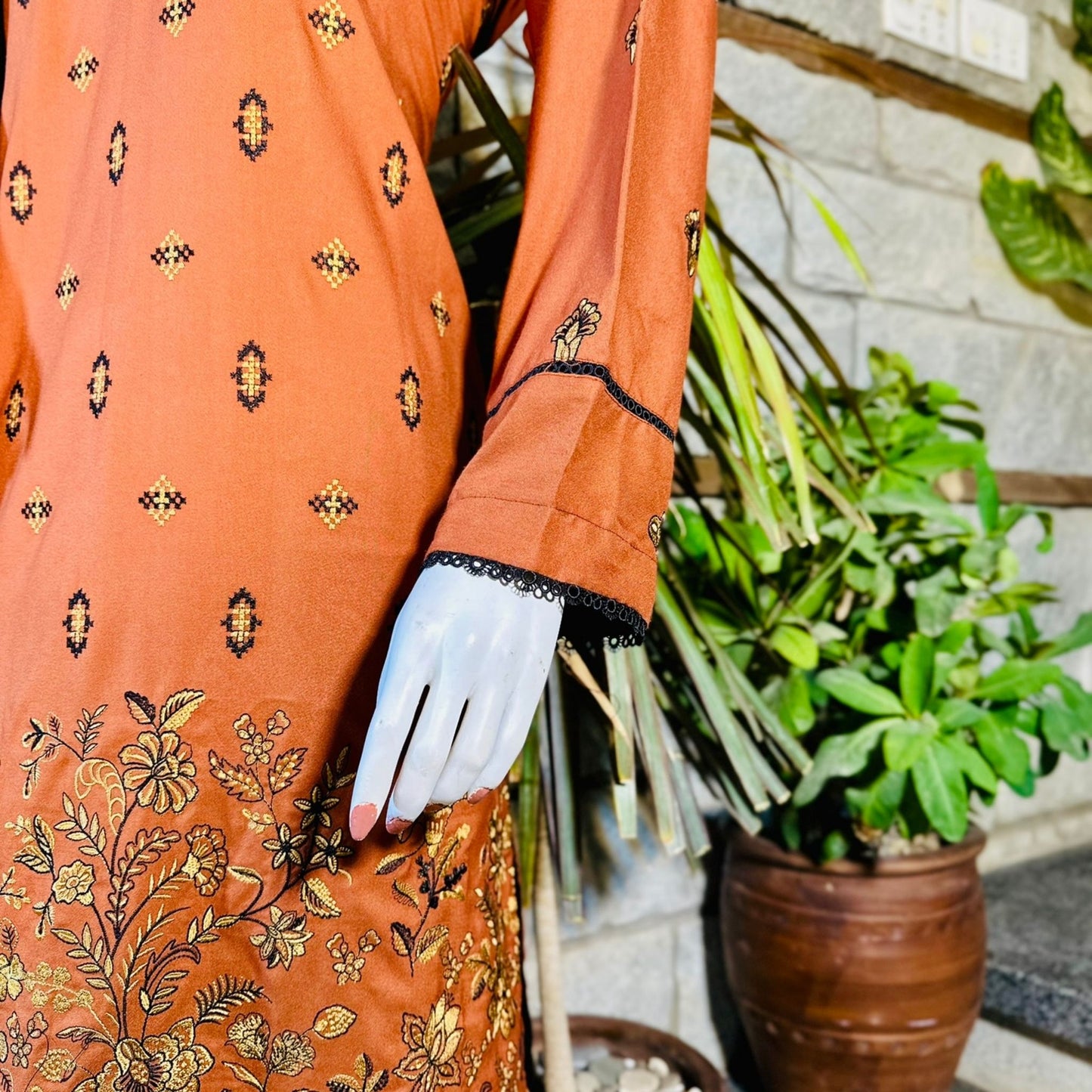 3-Piece Suit | Fancy Dhanak | Ready-made