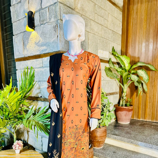3-Piece Suit | Fancy Dhanak | Ready-made