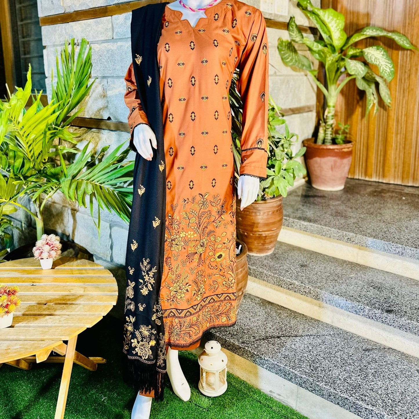 3-Piece Suit | Fancy Dhanak | Ready-made