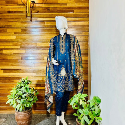 3-Piece suit | Fancy Khaddar | ready to wear