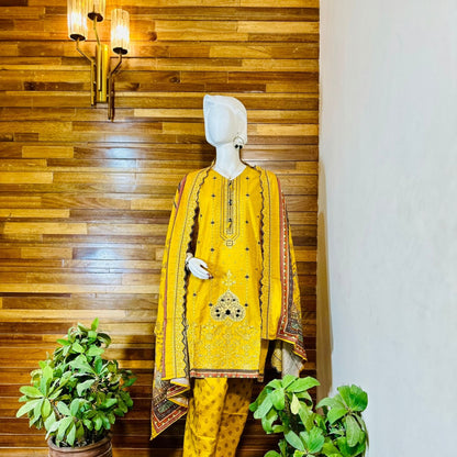 3-Piece suit | Fancy Khaddar | ready to wear