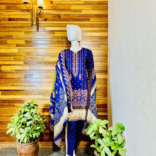 3-Piece suit | Fancy Khaddar | ready to wear