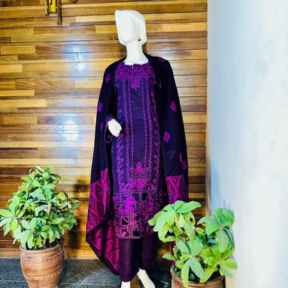 3-Piece suit | Fancy Khaddar | ready to wear