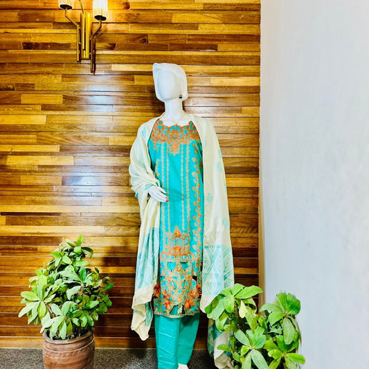 3-Piece suit | Fancy Khaddar | ready to wear