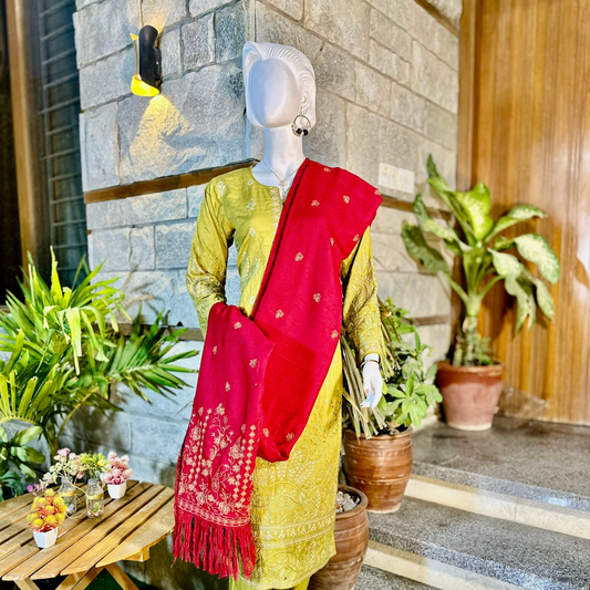 3-Piece Suit | Fancy Dhanak | Ready-made
