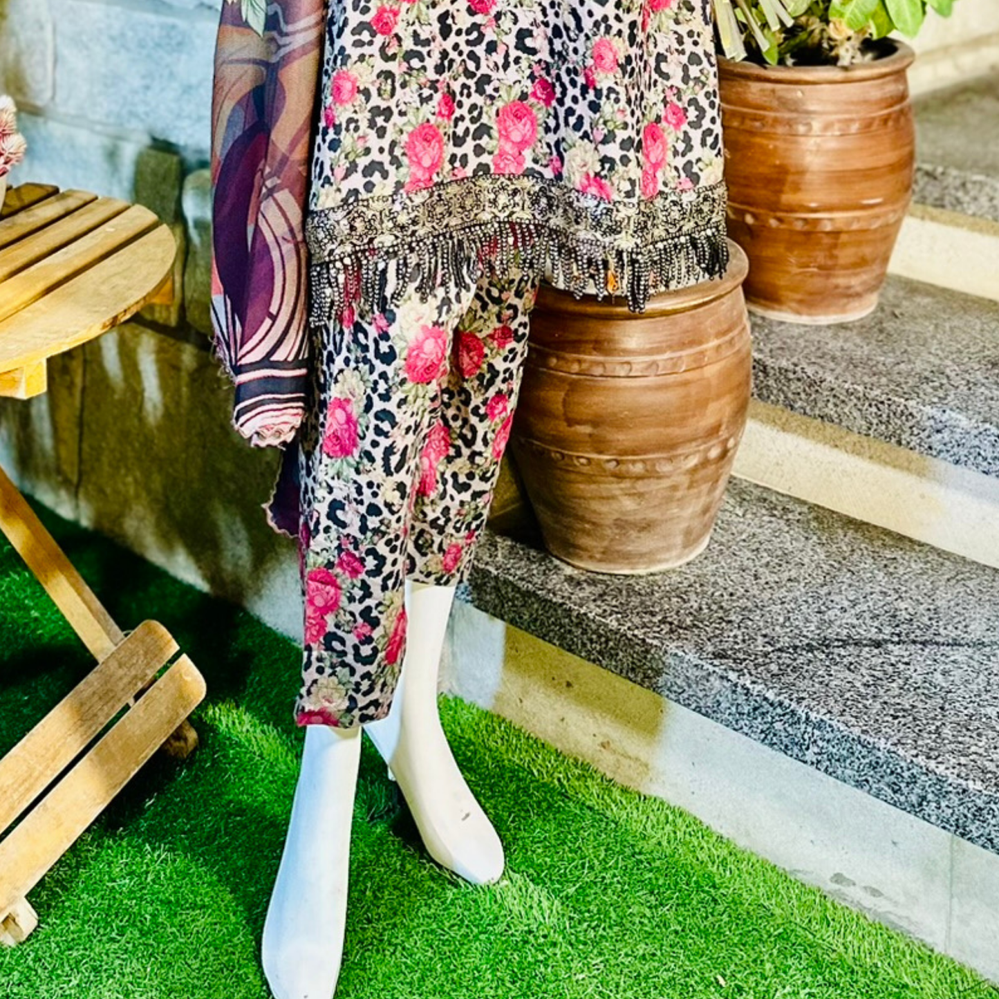 Stitched Digital Printed Dhanak |Three-Piece Suit | Multi-Season Party Wear