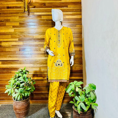 3-Piece suit | Fancy Khaddar | ready to wear