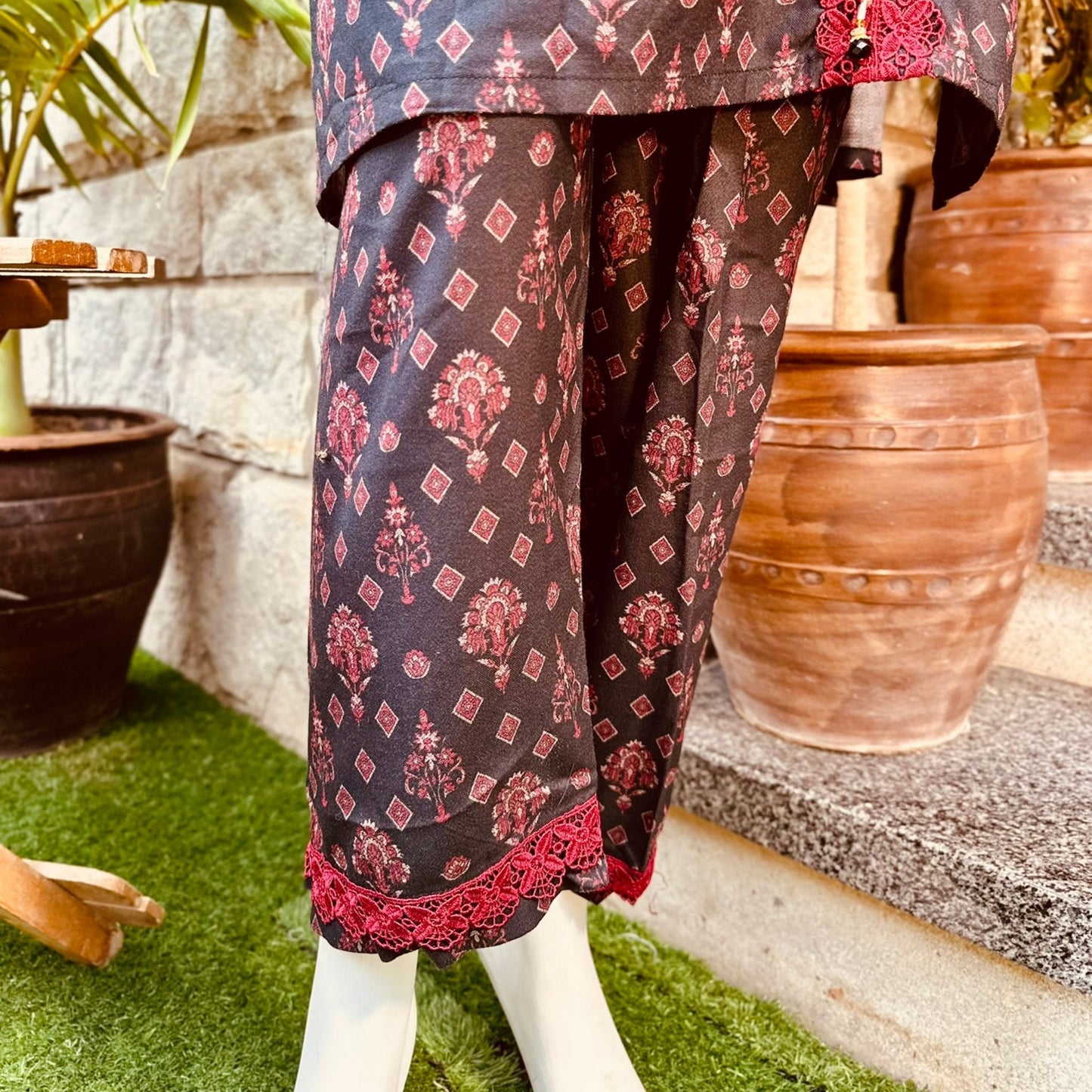Stitched Digital Printed Dhanak |Three-Piece Suit | Multi-Season Party Wear