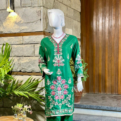 3-Piece Suit | Fancy Dhanak | Ready-made