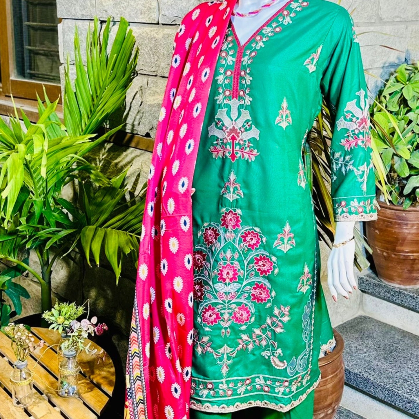 3-Piece Suit | Fancy Dhanak | Ready-made