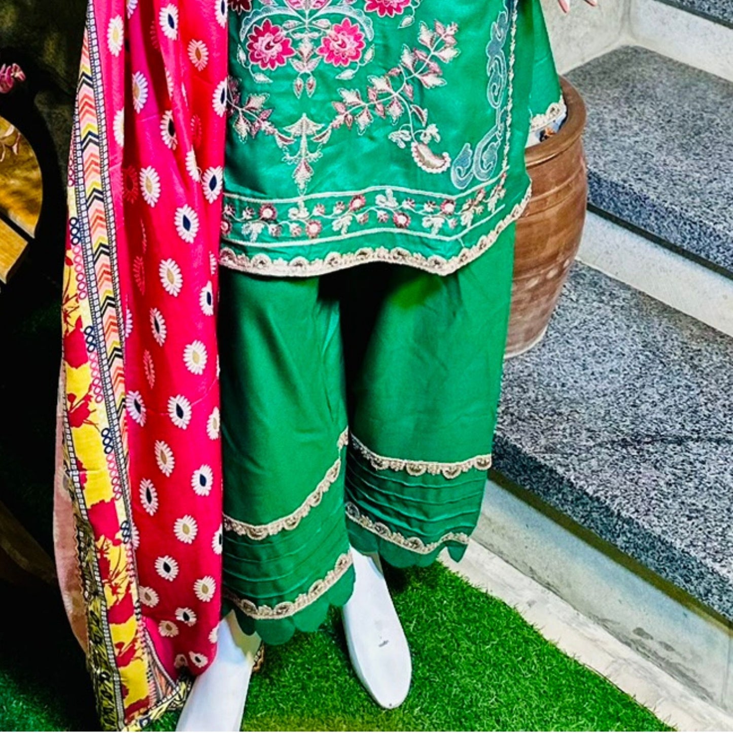 3-Piece Suit | Fancy Dhanak | Ready-made