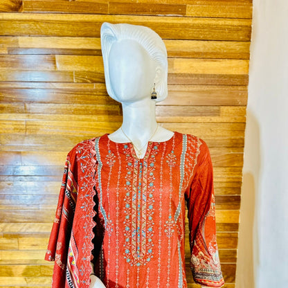 3-Piece suit | Fancy Khaddar | ready to wear