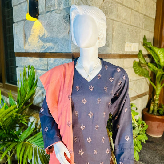 3-Piece Suit | Fancy Dhanak | Ready-made