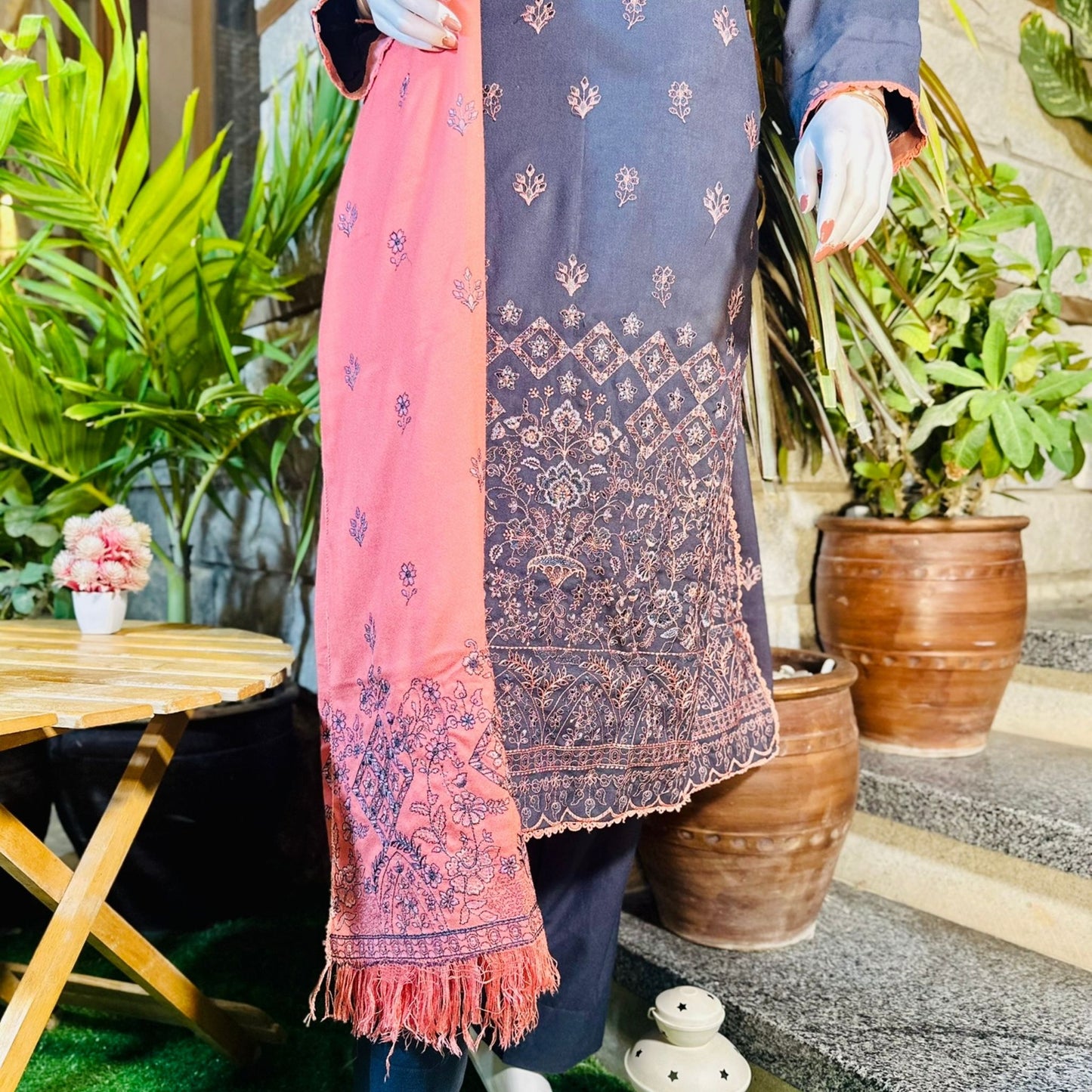 3-Piece Suit | Fancy Dhanak | Ready-made