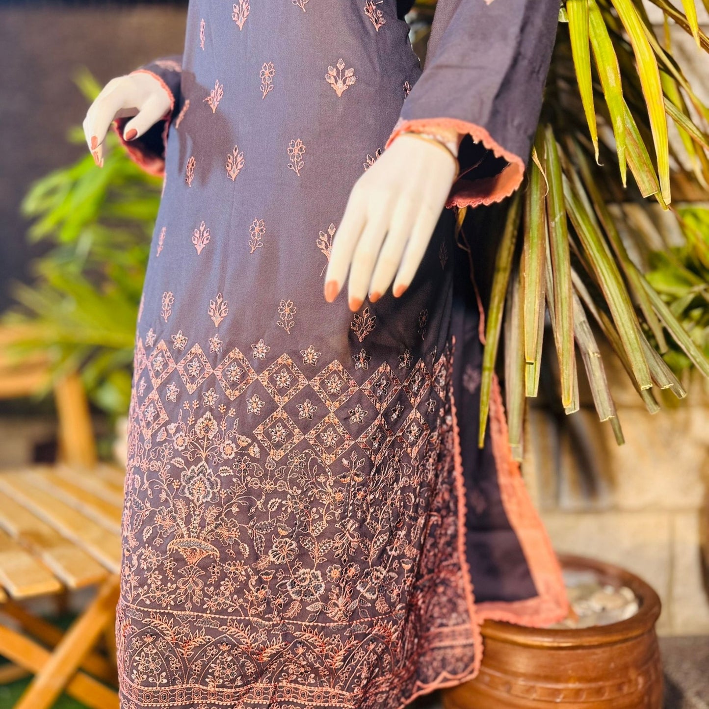 3-Piece Suit | Fancy Dhanak | Ready-made