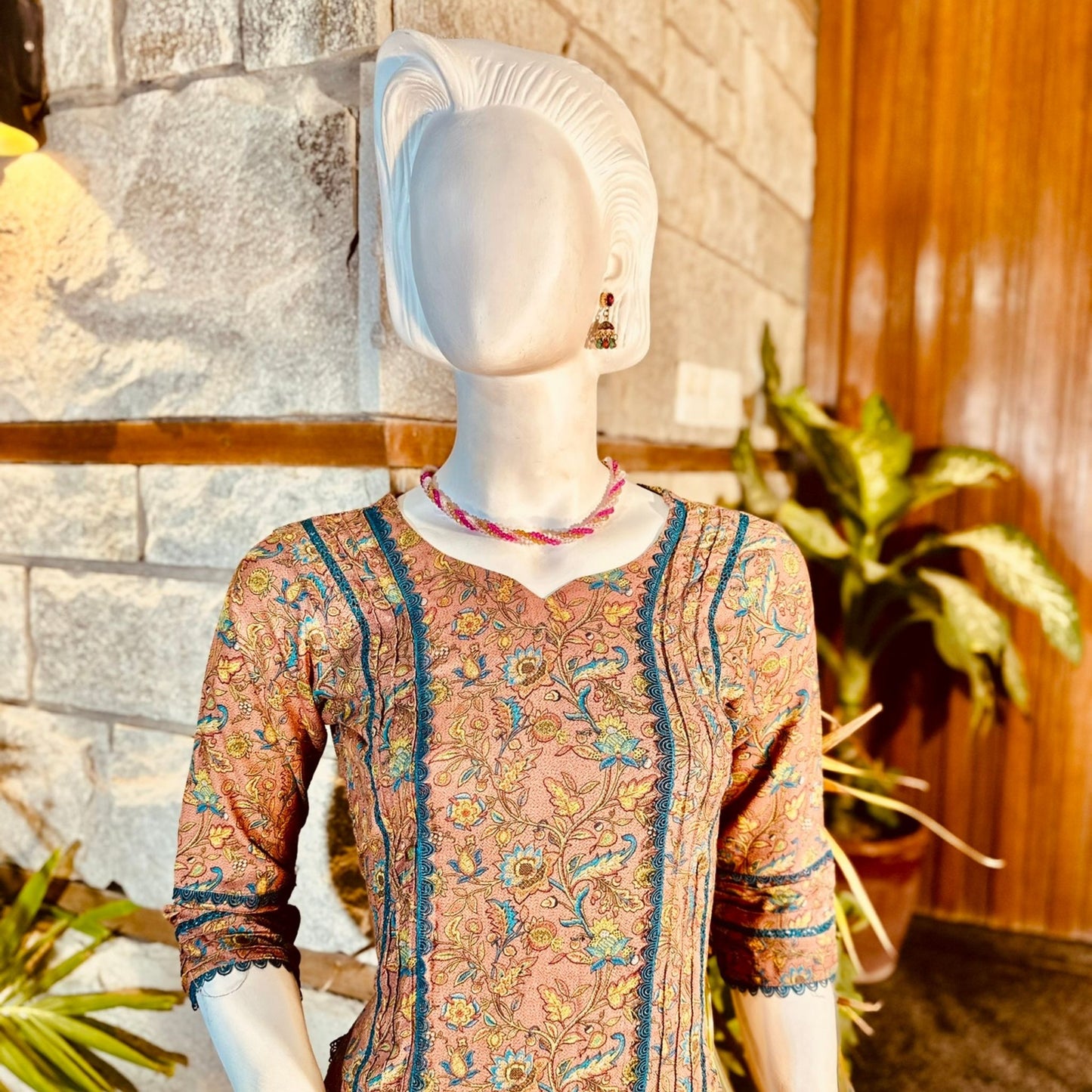 Stitched Digital Printed Dhanak |Three-Piece Suit | Multi-Season Party Wear
