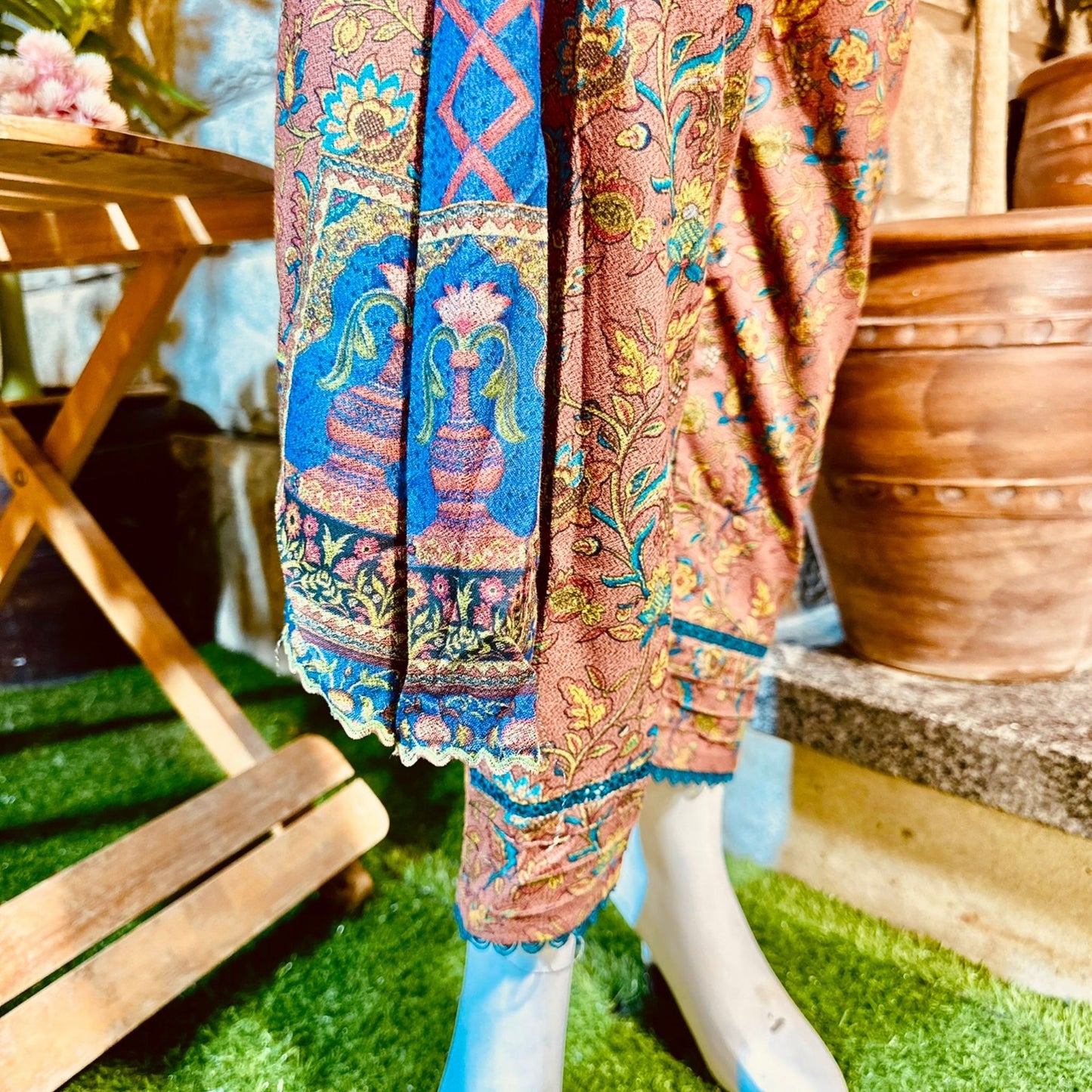 Stitched Digital Printed Dhanak |Three-Piece Suit | Multi-Season Party Wear
