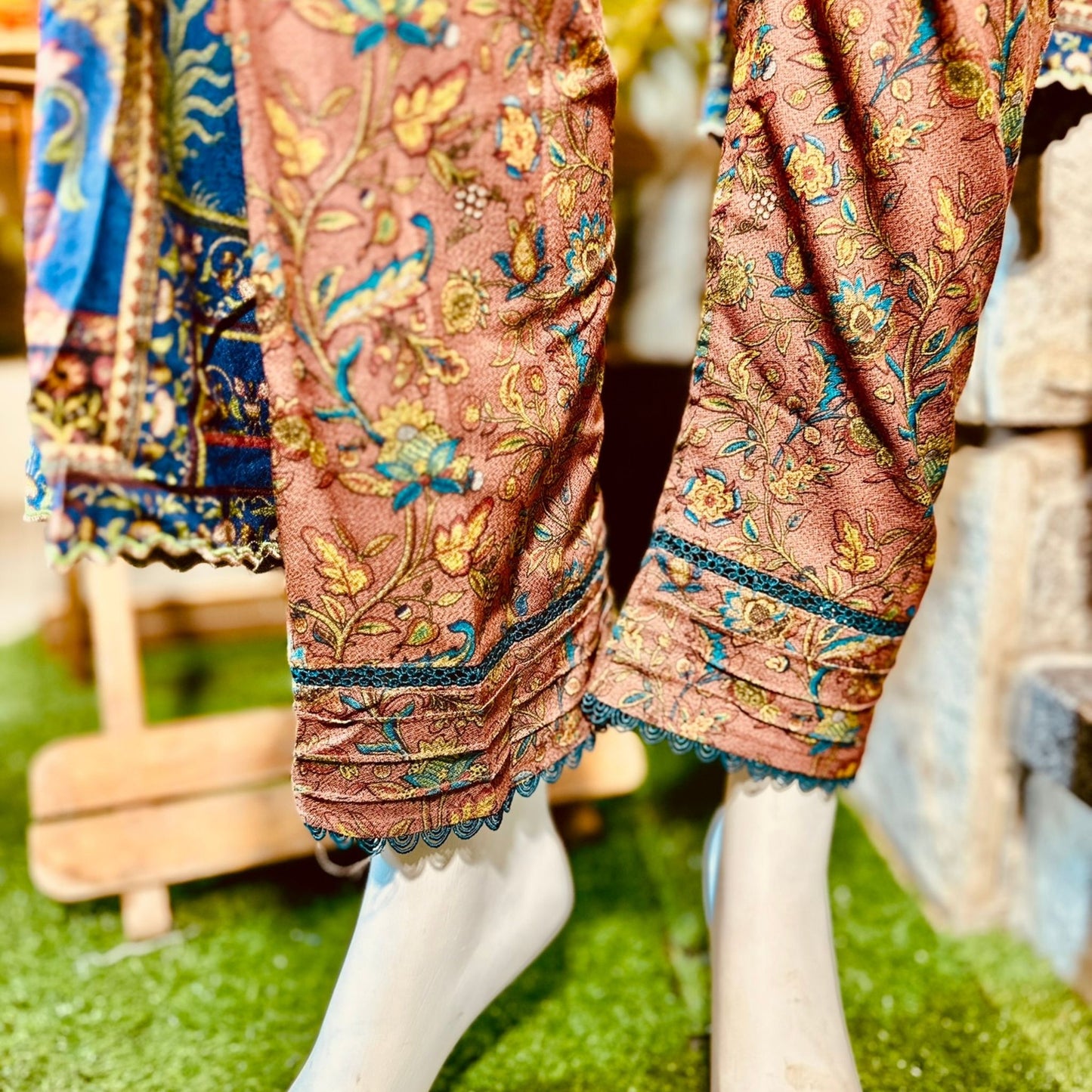 Stitched Digital Printed Dhanak |Three-Piece Suit | Multi-Season Party Wear