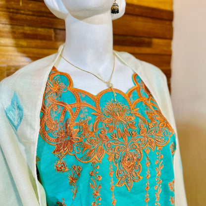 3-Piece suit | Fancy Khaddar | ready to wear