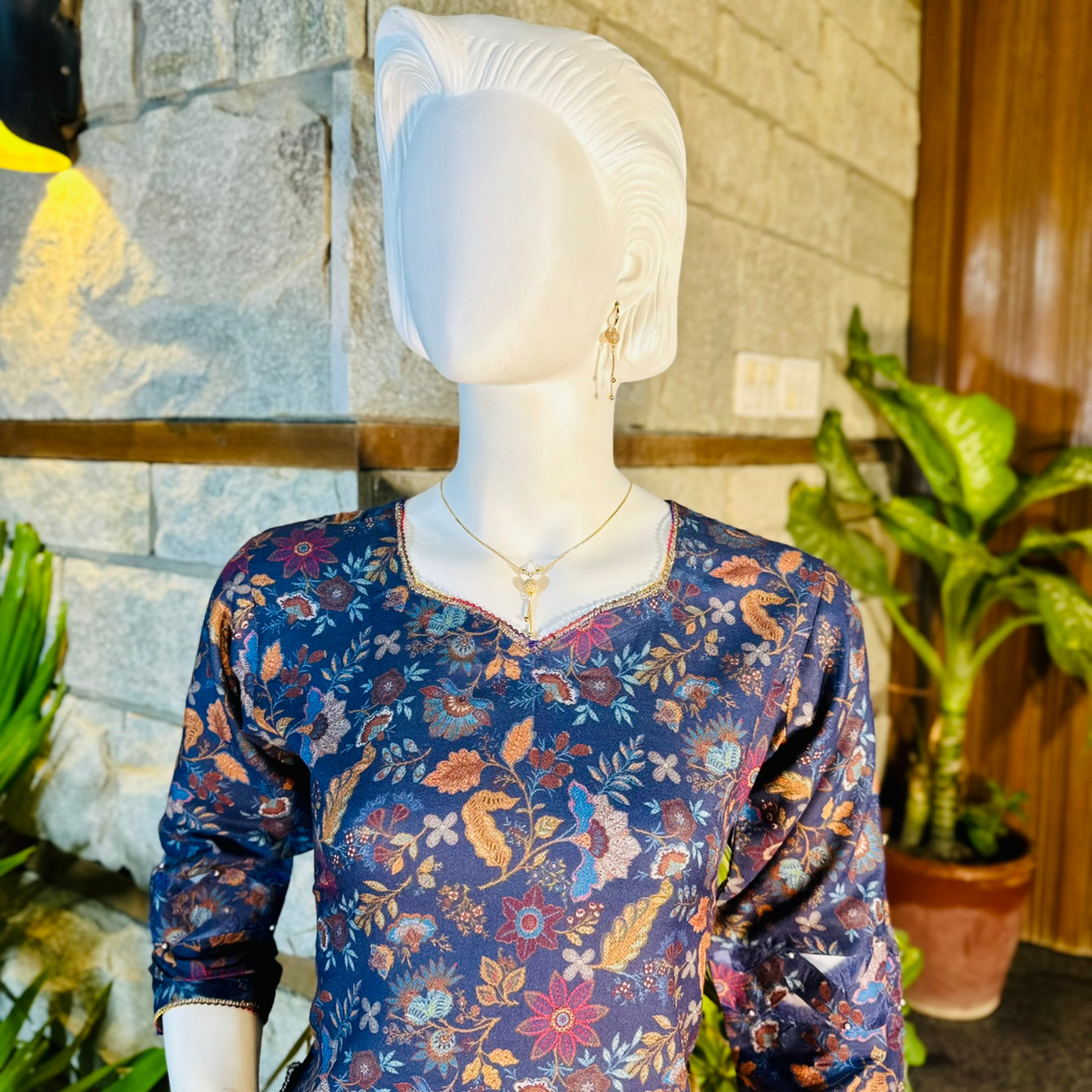 Stitched Digital Printed Dhanak |Three-Piece Suit | Multi-Season Party Wear