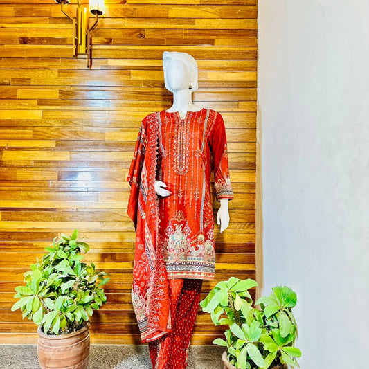3-Piece suit | Fancy Khaddar | ready to wear